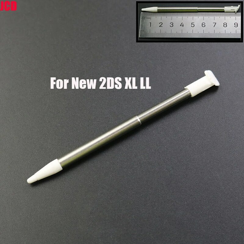 1Pcs Wit Metalen Telescopische Stylus Plastic Stylus Touch Screen Pen Voor 2DS 3DS Nieuwe 2DS Ll Xl Nieuwe 3DS xl Voor Ndsl Ndsi Nds Wiiu
