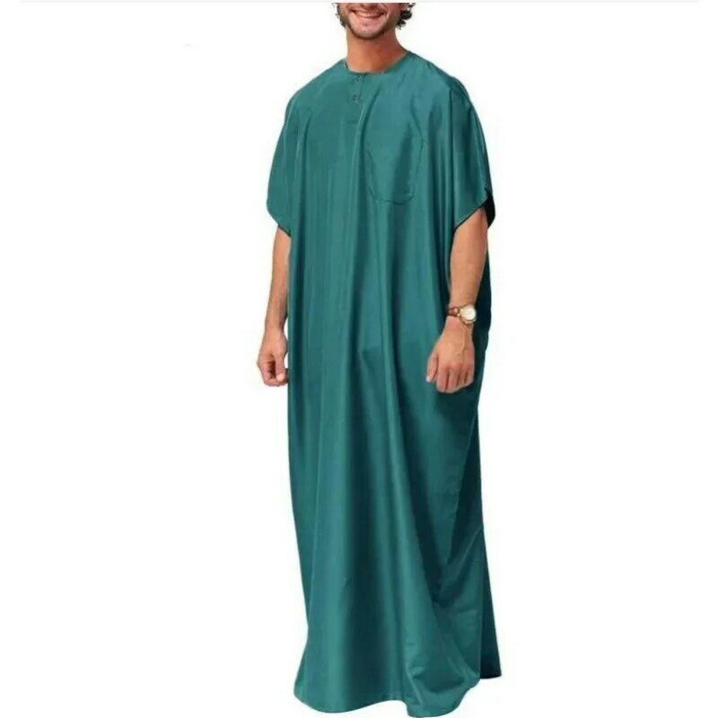 Túnica muçulmana masculina, camisa árabe, vestido Dubai, Oriente Médio, moda europeia e americana, nova tendência de estilo