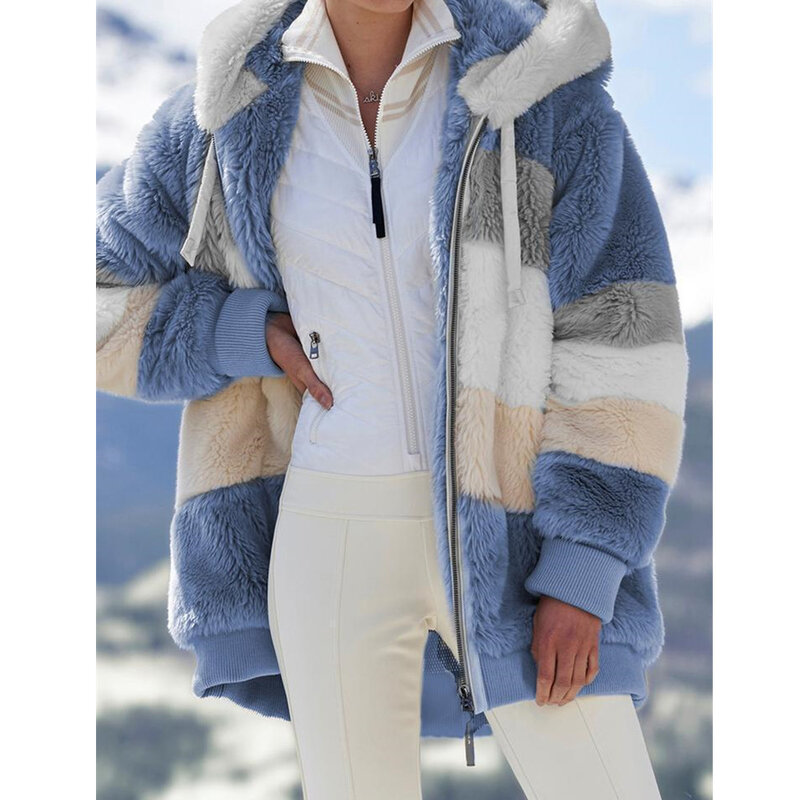Весенне-зимние женские плотные пальто, теплая парка с капюшоном, женское хлопковое Стеганое пальто с отворотами, Повседневная облегающая флисовая верхняя одежда, Женская