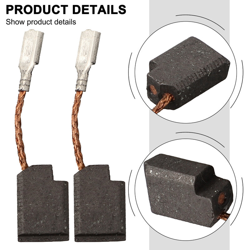 Brand New Carbon Brush Angle Grinder 2 Pcs / Set 6 X 10 X 13mm Accessories Carbon + Metal Fine Workmanship Parts