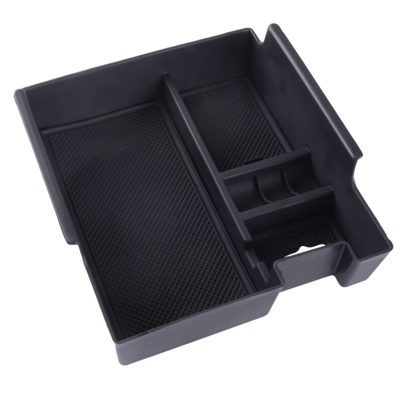 Compartimento central para coche, organizador de reposabrazos, bandeja de almacenamiento, contenedor compatible con Ford Explorer 2012-2015 2016 2017 2018 2019, color negro