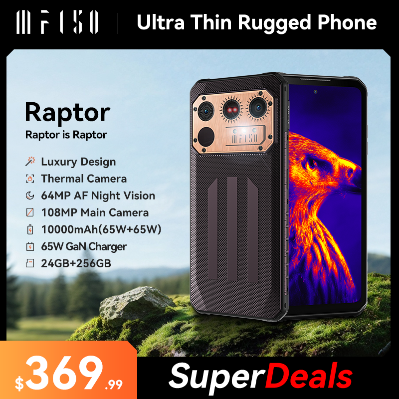 IIIF150 Raptor-teléfono inteligente resistente, dispositivo con imagen térmica de 6,8 pulgadas, 120Hz, 10000mAh, 12GB + 256GB, ultrafino y resistente de 108MP, estreno mundial