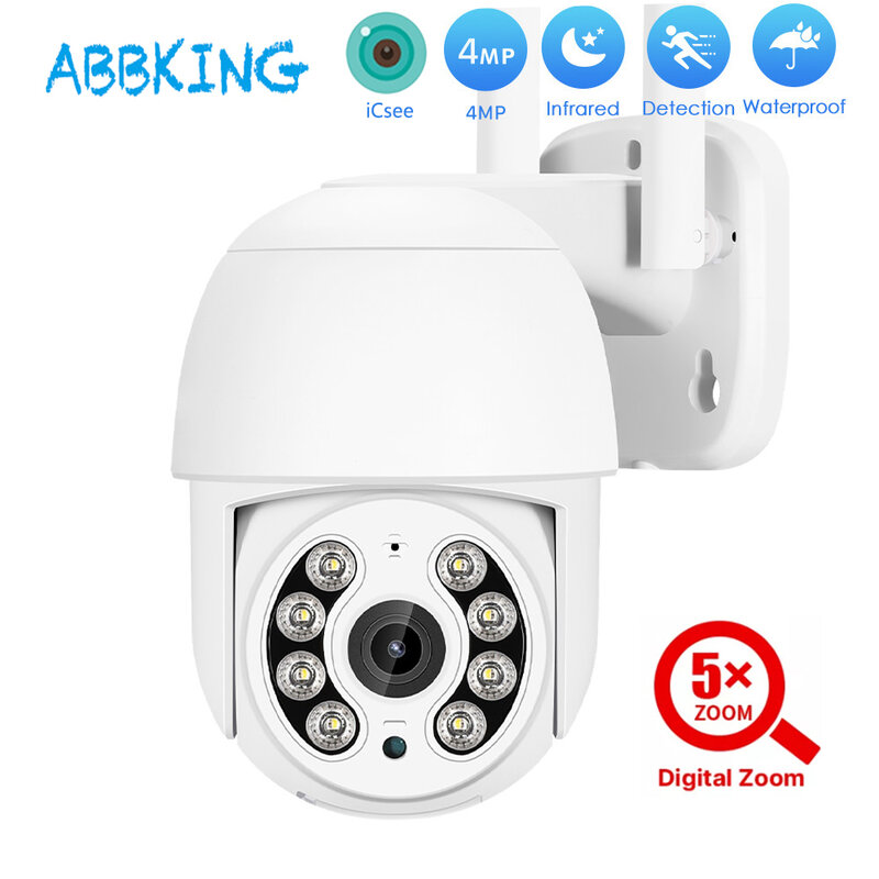 ICsee-Caméra de surveillance extérieure PTZ avantHD 2MP/2MP/1080p, dispositif de sécurité sans fil, étanche, avec vision nocturne et vision nocturne