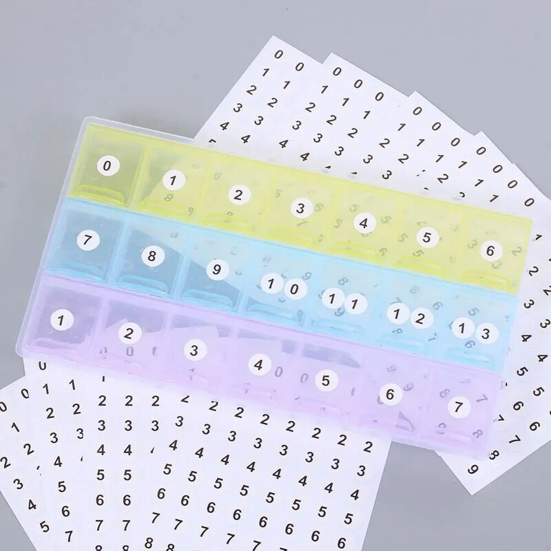 12 fogli classificazione artigianale adesivi adesivi con numeri autoadesivi adesivi per etichette del pacchetto