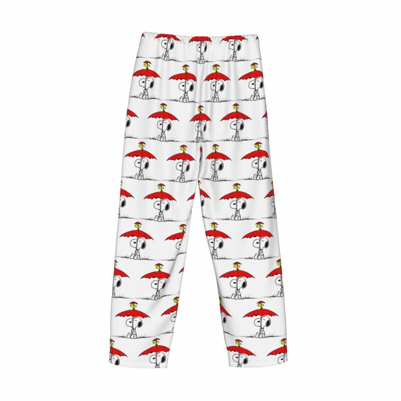 Персонализированные Мультяшные анимационные пижамные штаны Snoopy Woodstock, одежда для сна для мужчин, эластичный пояс, аниме, штаны для сна с карманами