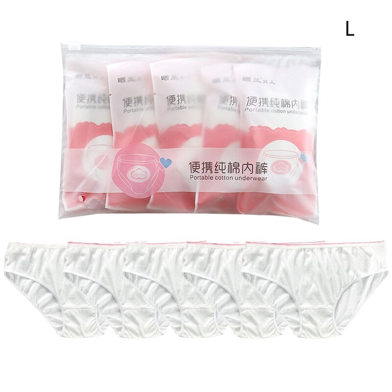 Einweghöschen für M L XL 2XL 3XL 5 Stück/Set Schwangere Frauen Reine Baumwolle Atmungsaktives Kostüm Tragbare Unterwäsche