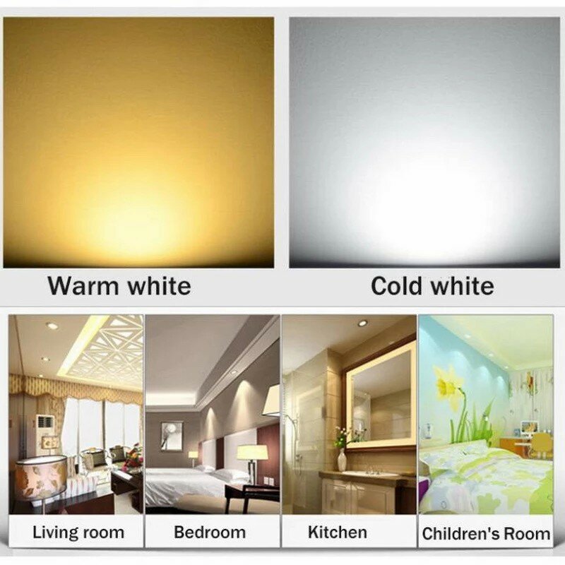 Lâmpada LED para decoração de casa, luz interior, candelabro, quente, frio, branco, ZK30, E12, E14, E27, 6pcs