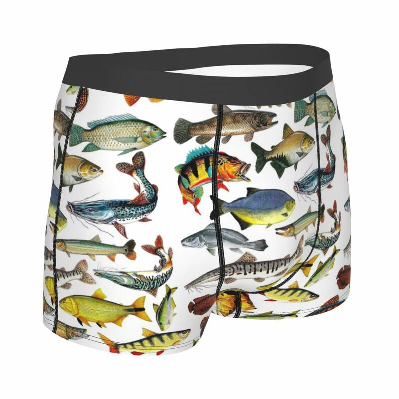 Bóxer de peces tropicales para hombre, calzoncillos muy transpirables, pantalones cortos con estampado 3D de alta calidad, regalos de cumpleaños, varios colores