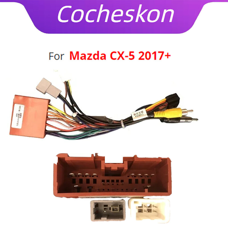 Adaptador de Cable de alimentación de Radio Estéreo de 16 pines para coche, arnés de cableado para Mazda CX-5 2017 +