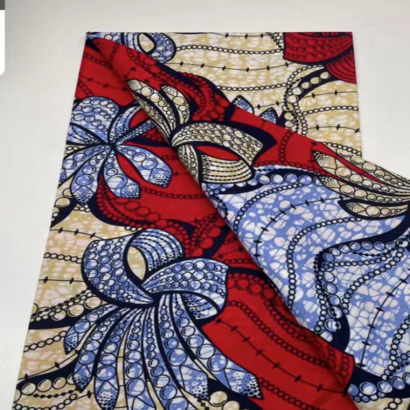 2023良質アフリカorigianl本物のワックス生地プリントバティックpagne tissuソフト綿100素材greeen色の縫製用の6ヤード
