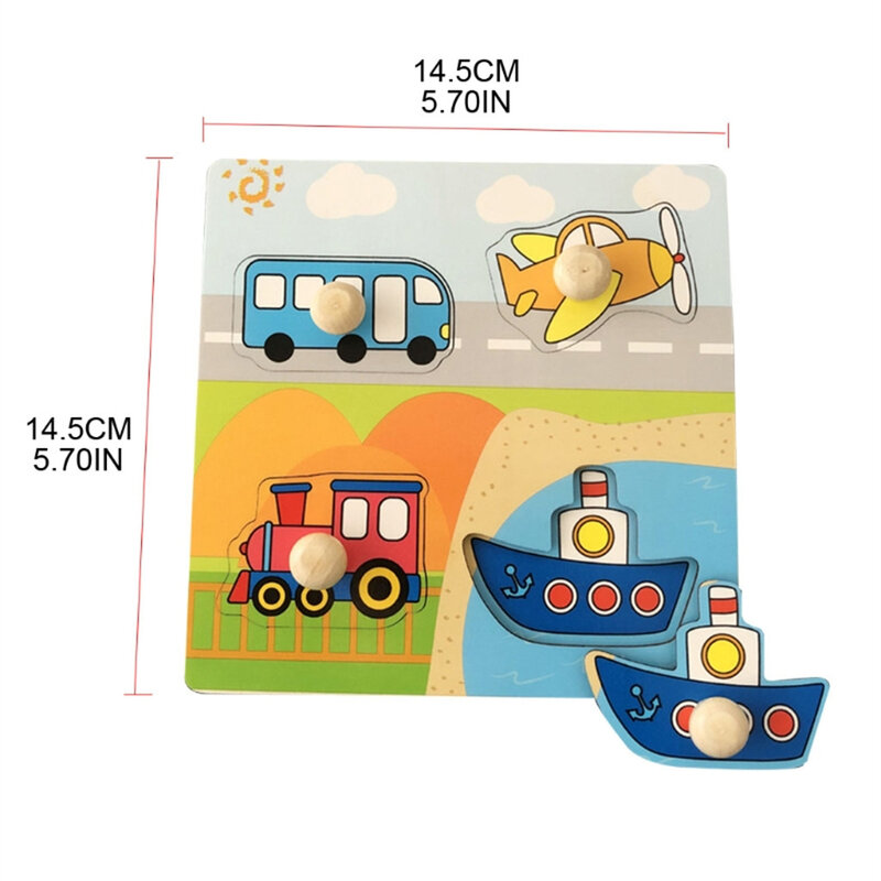 Puzzles en bois Montessori pour enfants, jouets pour bébés, jeux pour enfants, 1, 2, 3 ans