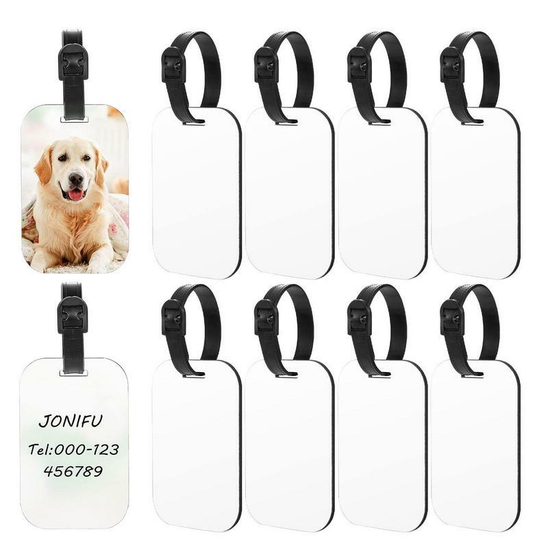 Heat Transfer Tags 10pcs Sturdy Travel Luggage Tags Supplies Multi-use Double-Sided Printing Luggage Tags Suitcase Labels Crafts