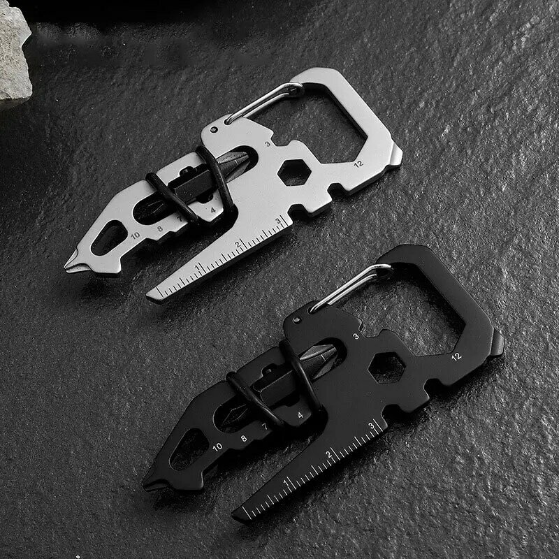 EDC Outdoor Combination Tool Household Portable Multi-function Tool Card Ruler Screwdriver Keychain Repair Tools