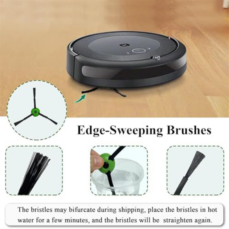 Confezione da 10 spazzole laterali di ricambio per iRobot Roomba serie I & J & E tutti I modelli, accessori per spazzole spazzatrici per bordi