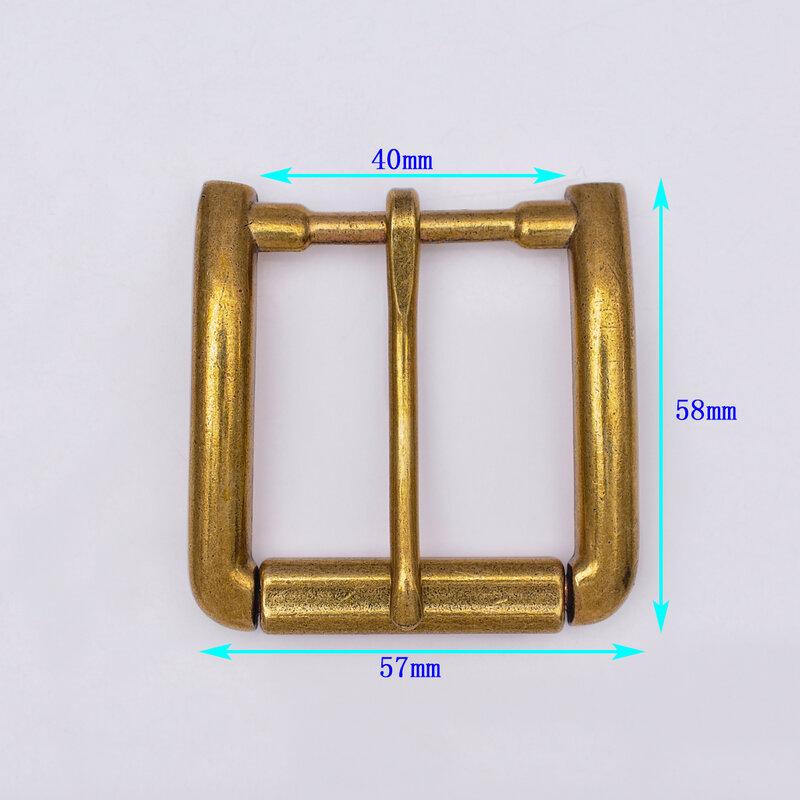 59*58MM (INNER 40 MM) Heavy duty sturdy Antique Brass Single Prong Roller Belt Buckle Replacement Fits 40mm Belt Strap