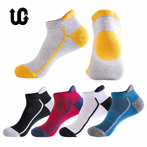 5 cores novo anti-suor unisex meias esportivas dos homens das mulheres tubo curto respirável meias ao ar livre correndo basquete futebol esportes meias