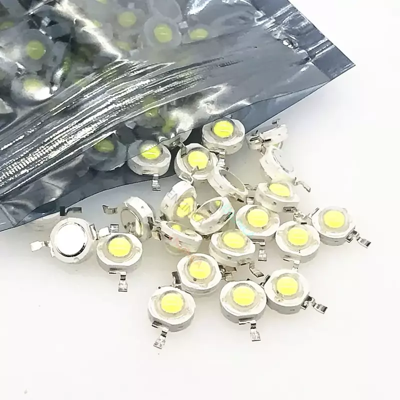 Puce LED haute puissance 1W 3W, Diode électroluminescente, blanc chaud, SMD, bricolage, COB UV, spectre complet, perles de lampe