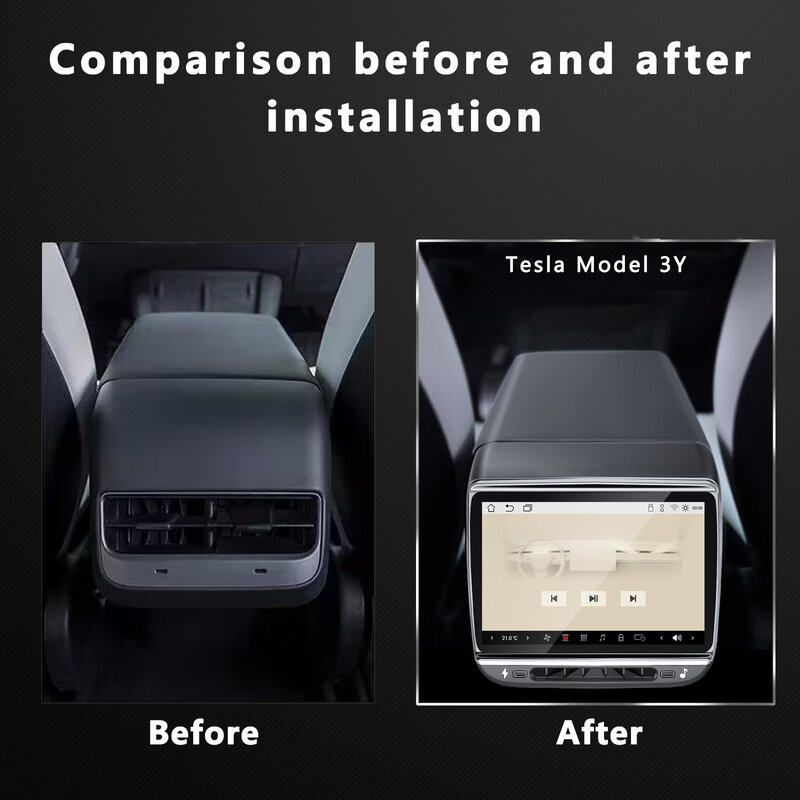 CATRONICS for Tesla Model 3/Y NEW 7.2” Rear Entertainment & Climate Control Display Android 13.0 Tesla Model Y 2023 Accessories