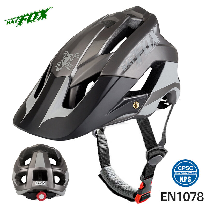 BATFOX-casco de bicicleta ultraligero para hombre y mujer, moldeado general de alta calidad, para ciclismo de montaña o carretera