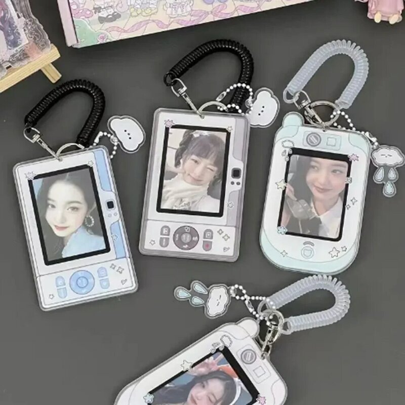 JESJELIU Ins Phone Camera Shape Photo Card Holder 3 Inch Kpop Idol Photo Protective Display Sleeves Kawaii Stationery Girls Gift