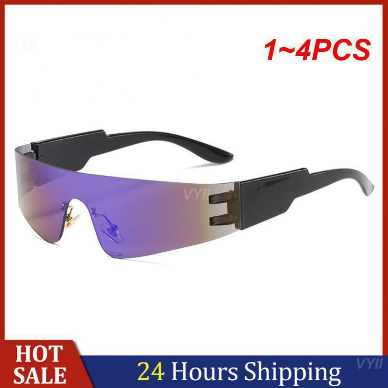 1~4PCS Punk Trendy Aesthetic Y2k Sunglasses Rimless Women Fashion Stylish Fashionable Futuristic Cycling Sunglasses