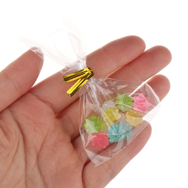 1Bag 1:12 Dollhouse Miniature Colorful Candy Model with Storage Bag For Doll House Living Scene Decor Kids Pretend Play Toys DIY
