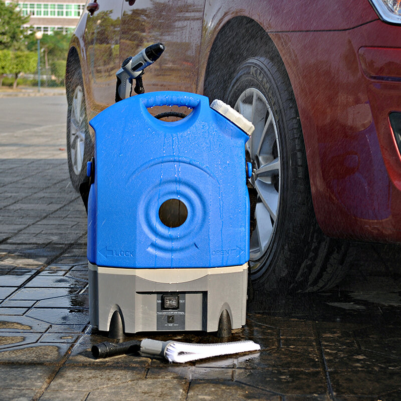 Przenośne elektryczne myjka ciśnieniowa pistolet do rozpylania wody do mycia klimatyzator samochodowy ze zbiornikiem wody i kółkami
