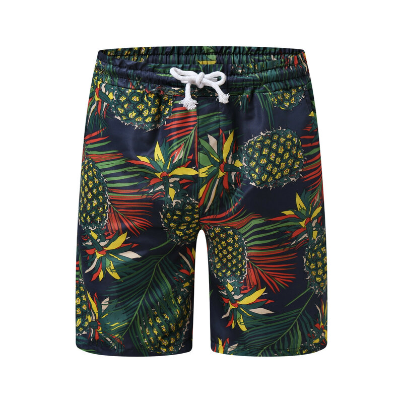 กางเกงขาสั้นชายหาดพิมพ์ลาย3D ธรรมชาติสำหรับผู้ชายชุดว่ายน้ำฮาวายแบบลำลองแห้งเร็วกางเกงขาสั้น Surf เบอร์มิวดากางเกงแฟชั่นกางเกงว่ายน้ำ