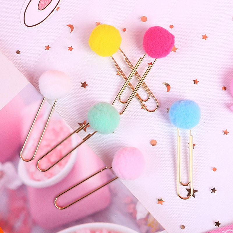 50 PCS Book Tab Metal Bookmark Clip Small and Fresh Candy Paper Clip Paper Clips Coloreder
