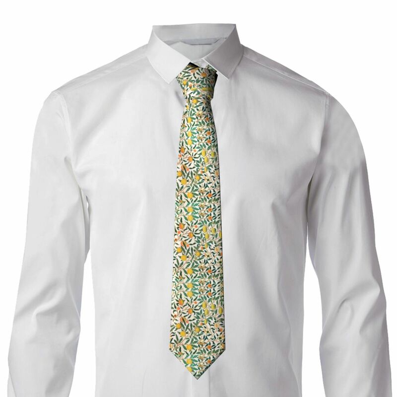 Customized William Morris Pattern Fruits Ties Men Classic Textile Pattern Silk Wedding Neckties