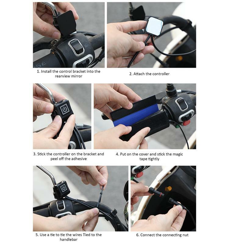 Empuñaduras calefactadas para motocicleta, calentador de manillar USB, empuñaduras eléctricas para motocicleta, accesorio de invierno impermeable IP67 para Scooters
