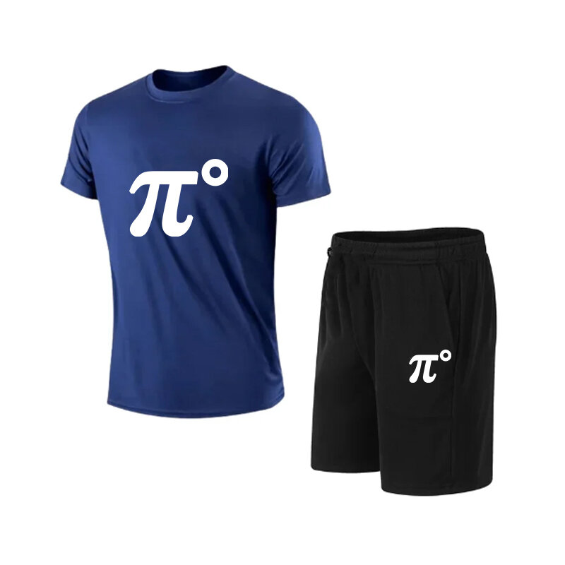T-shirt Casual stampata a maniche corte da uomo tuta da Jogging abiti estivi in cotone tinta unita corta 2 pezzi tuta sportiva Vintage