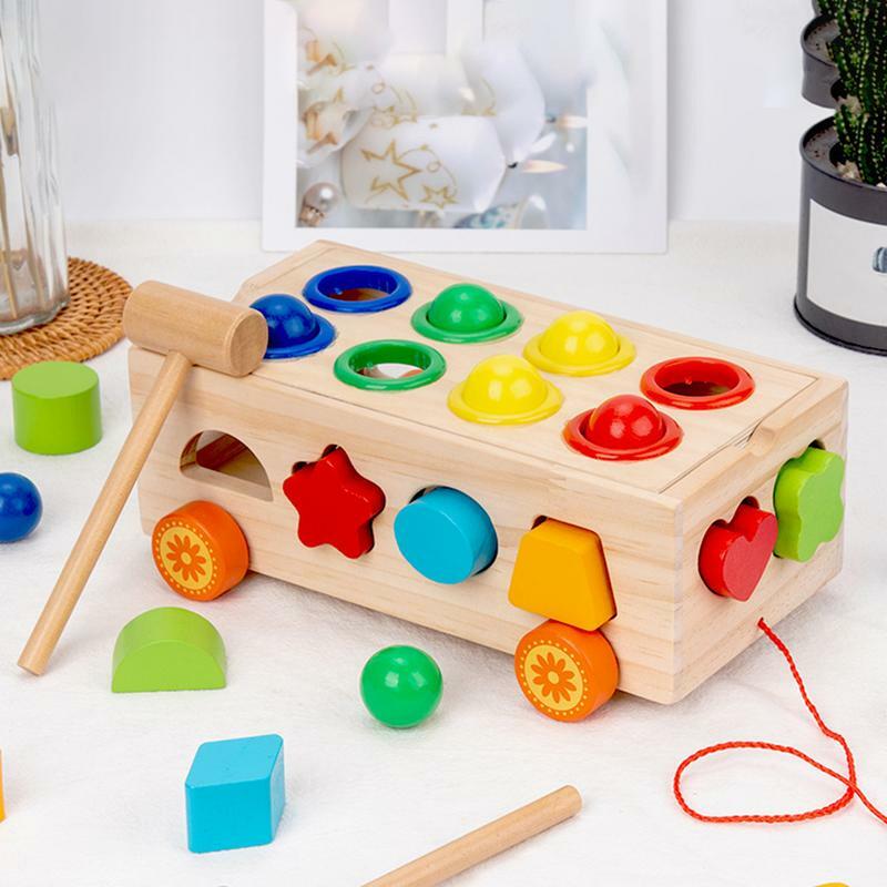 Shape Sorting Toys For Toddlers 1-3 Color Recognition Sorter Montessori Early Learning Toys For Toddlers Fine Motor Skills Eyes