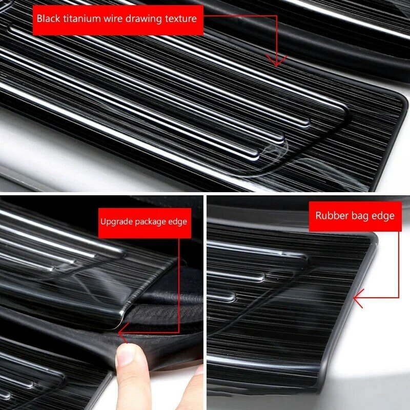 Carro Built-In Door Sill Strip, Welcome Pedal, Protection Sticker Trim, Threshold Anti-Skid Plate para Mazda CX-5
