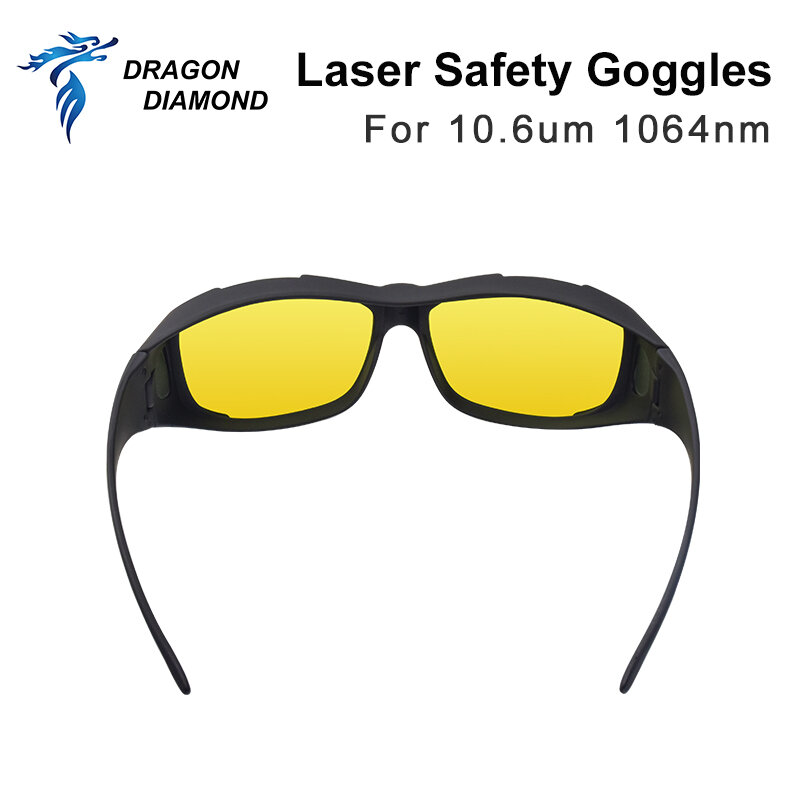 Kacamata Pelindung Laser 10.6um 1064nm Kacamata Pelindung Perisai OD4 untuk Serat YAG DPSS dan Mesin Laser Co2
