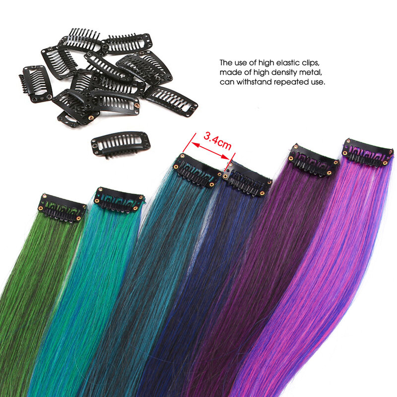 Alileader заколка для наращивания волос, 57 цветов, Омбре, прямые волосы для наращивания, заколки для волос, высокотемпературные детали для волос Faber