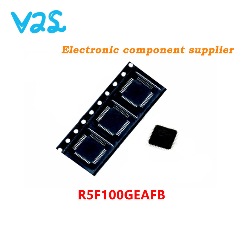 QFP-48 chipset, 100GEA R5F100GEAFB, 100% novo, 5pcs