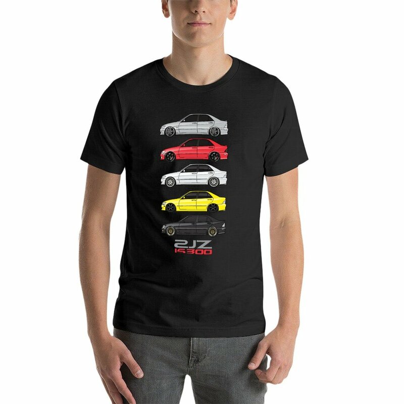 남성용 오버사이즈 애니메이션 티셔츠, IS300 티셔츠 5 개