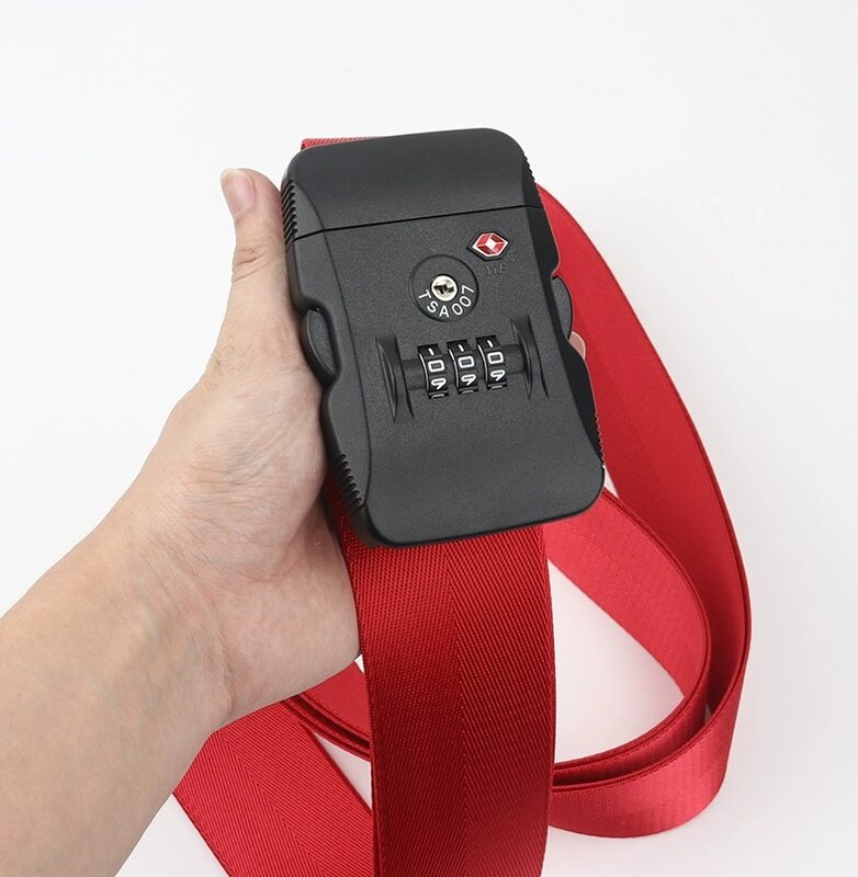High Quality Travel Luggage Strap with TSA Combination Lock Name Card Adjustable Suitcase Packing Belt Abroad Binding Straps