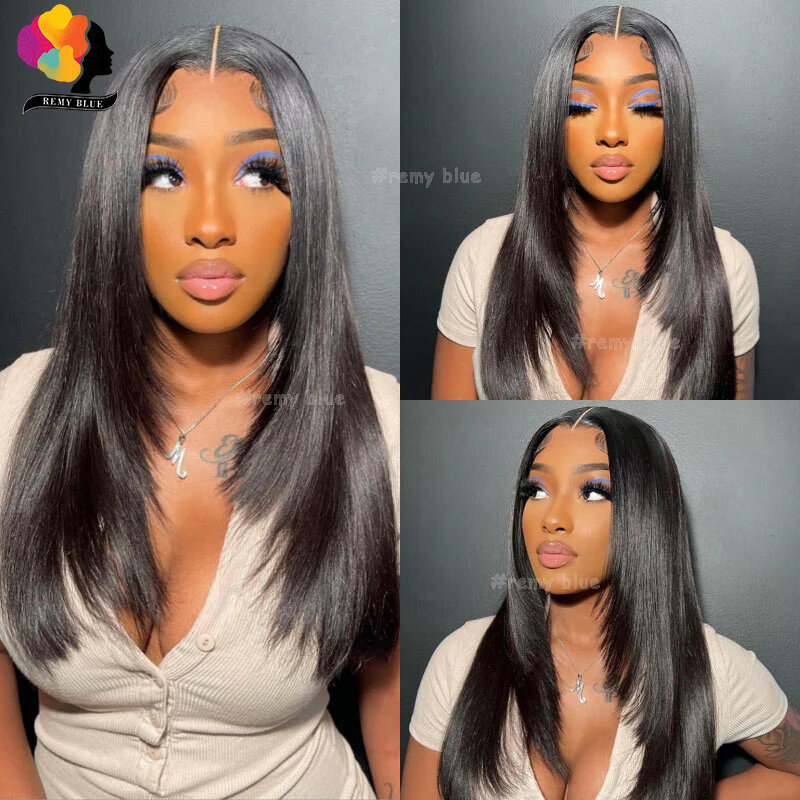 13x4 13x6 HD Transparent Bone Straight Lace Front Human Hair Wig Pre-Plucked Brazilian Human Hair Lace Frontal Wigs For Women