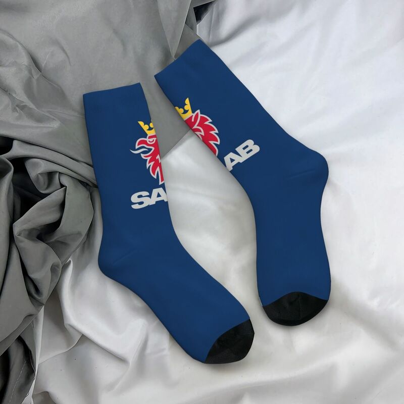 Saab Logo Products Socks Harajuku High Quality Stockings All Season Long Socks Accessories for Man's Woman's Gifts