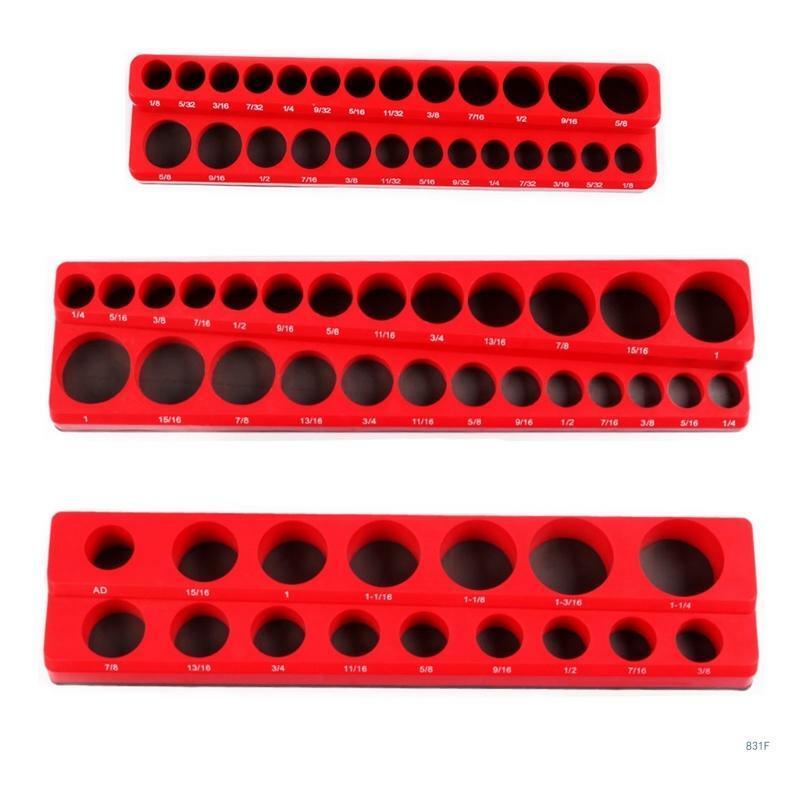 1/2'' 1/4" 3/8' Magnetic Hex Bit Holder 16/26 Holes Bit Storage with Strong Magnetic Base Magnetic Screwdriver Organizer