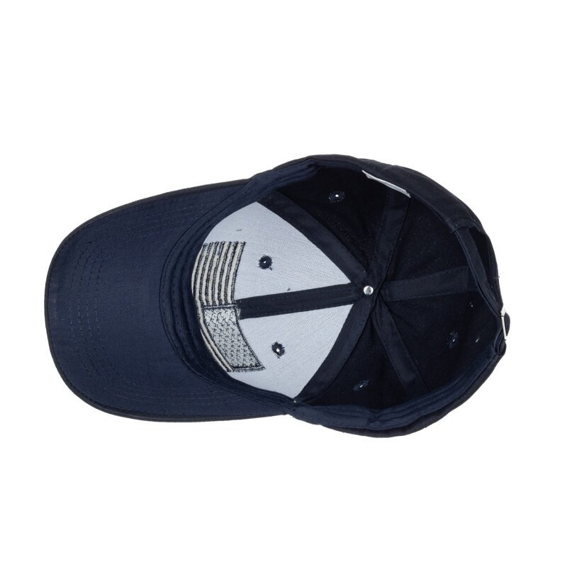 Topi Baseball Solid Sunshade topi bisbol dengan ujung runcing yang dapat disesuaikan bendera Amerika Serikat bordir uniseks nyaman netral