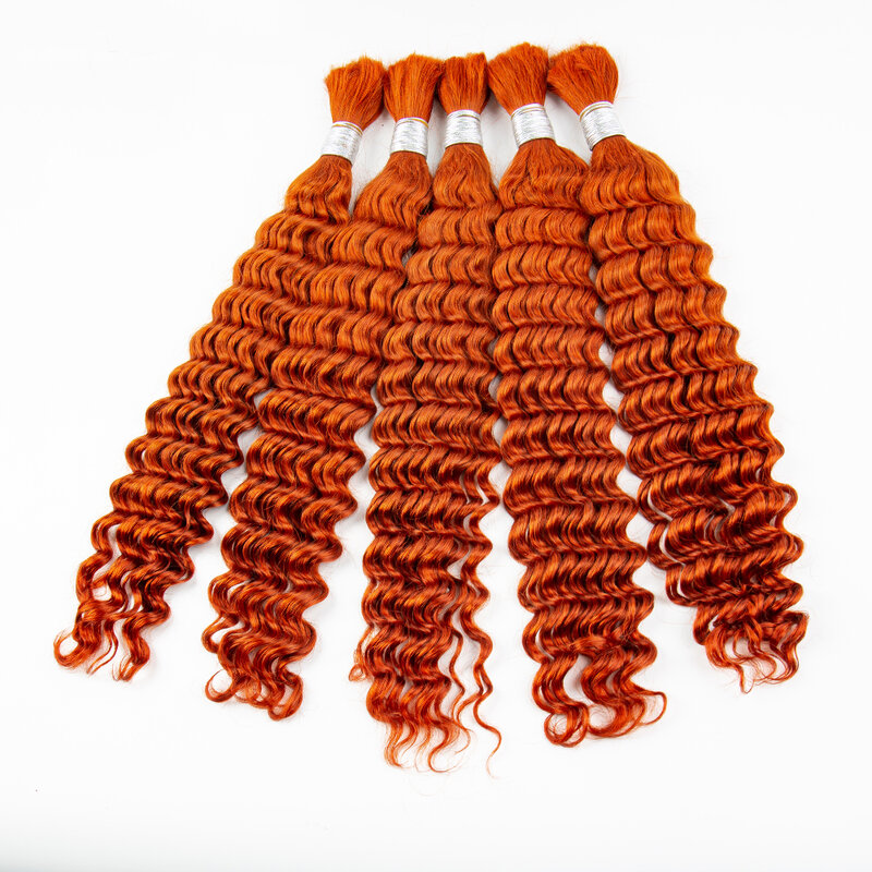 Nabi-美容院や織り用のブラジルのヘアエクステンション,深い波,人間の髪の毛,バルク,横糸なし