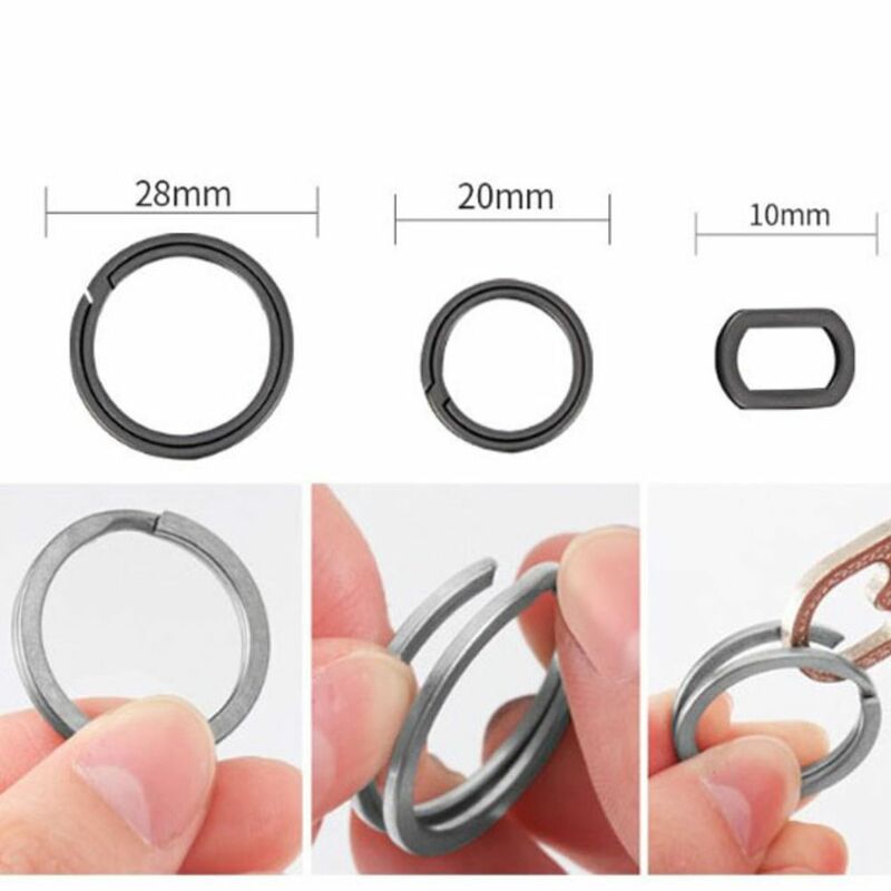 High Quality Real Titanium Alloy Key Rings Keychains Buckle Pendant Super Lightweight Car Keychain for Male Creativity Gift