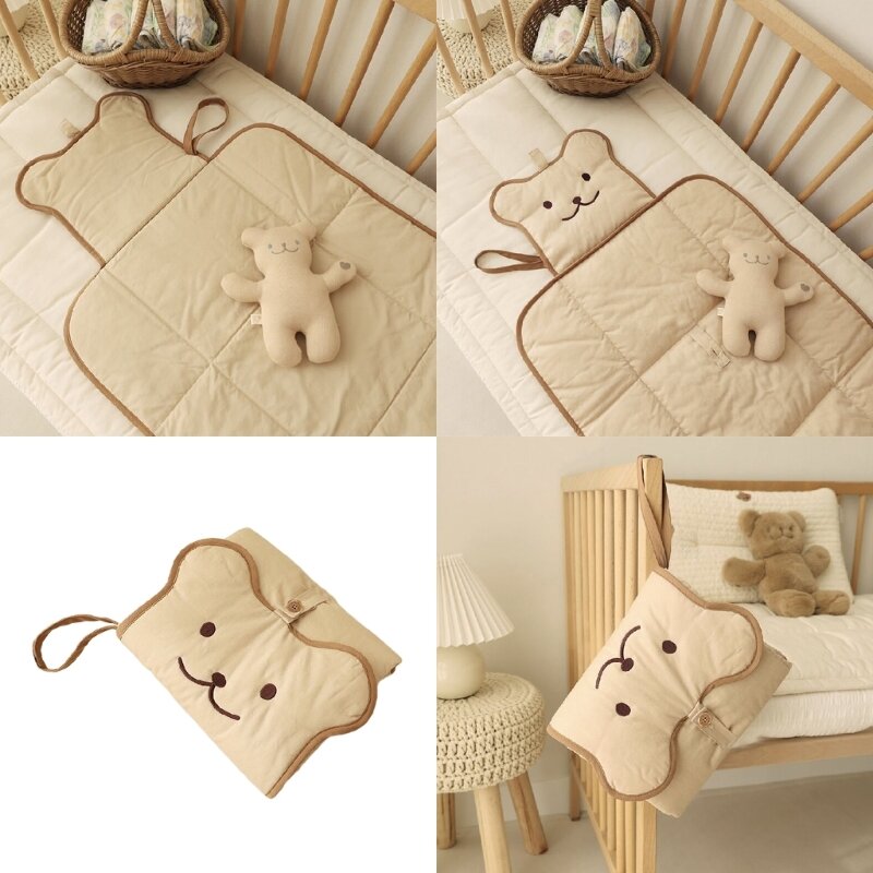 Foldable Baby Changing Mat Cartoon Diaper Changer Waterproof Infant Nappy Pad