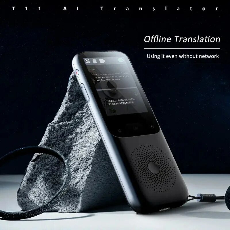 Hongtop อุปกรณ์แปลภาพด้วยเสียงอัจฉริยะ, อุปกรณ์แปล T11แบบเรียลไทม์1500mA 138ภาษาอุปกรณ์แปลข้อความเสียงแบบพกพา