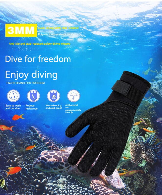Sarung tangan berselancar selam Scuba, 3mm sarung tangan pakaian selam termal Anti Slip Neoprene untuk Spearfishing berenang arung jeram Kayaking Paddling