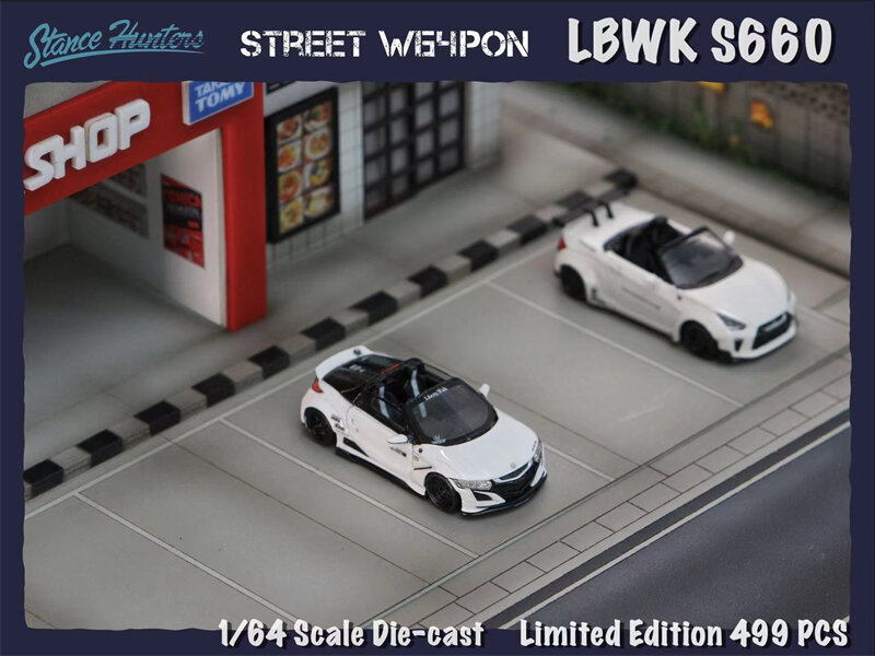 (PreOrder)  Stance Hunters x SW 1:64 LBWK S660 Movable hard top Diecast Model Car