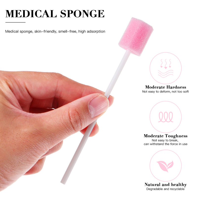 Cleaning Mouth Swabss Foam Sputum Sponge Stick Oral Care Disposable Oral Care Sponge Swabs Tooth Baby